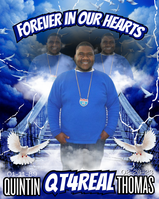 Single Blue Memorial Digital Designs editable